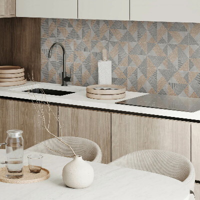 Rectangular decorative wall panel Triangular geometric motif