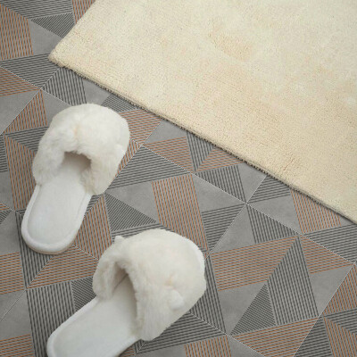 Rectangular decorative wall panel Triangular geometric motif