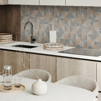 Rectangular decorative wall panel Triangular geometric motif