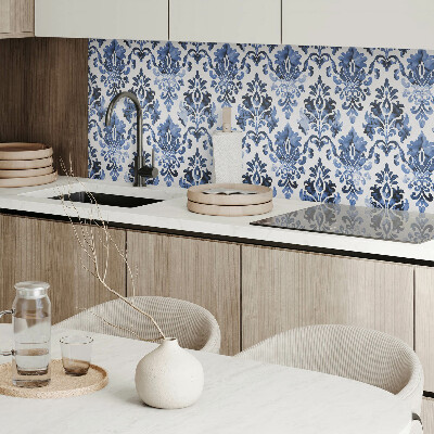 Rectangular bathroom wall panel Floral motif in the Baroque style