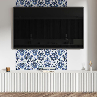 Rectangular bathroom wall panel Floral motif in the Baroque style