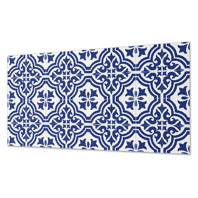 Rectangular wall panel Plant patterns in tiled arrangements