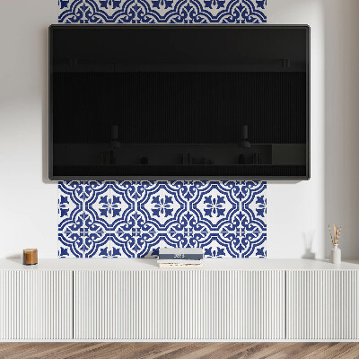 Rectangular wall panel Plant patterns in tiled arrangements