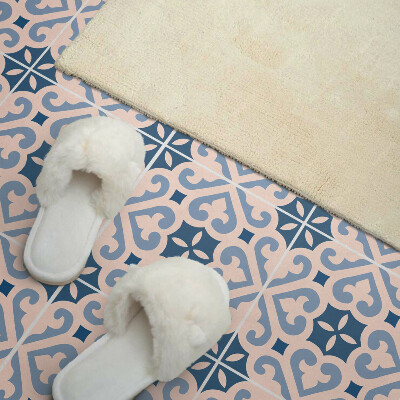 Rectangular bathroom wall panel Ornament motifs on tiles