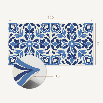 Rectangular decorative wall panel Floral decorative motif