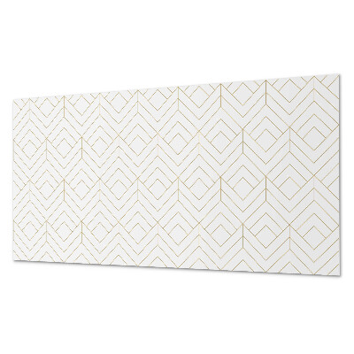 Rectangular bathroom wall panel Geometric style rhombus pattern
