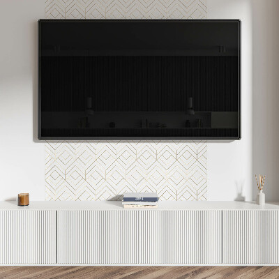 Rectangular bathroom wall panel Geometric style rhombus pattern