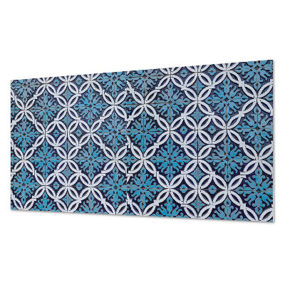 Rectangular wall panel Pattern of shapes with a floral motif