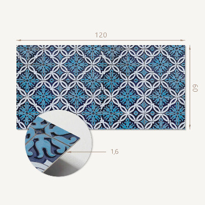 Rectangular wall panel Pattern of shapes with a floral motif