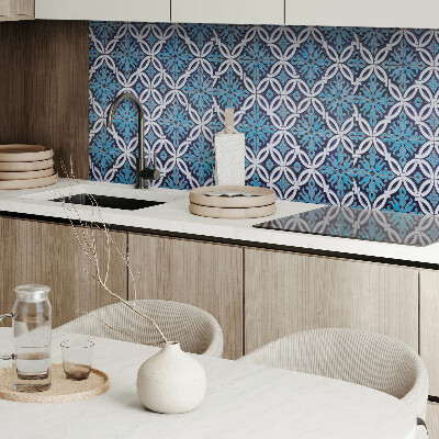 Rectangular wall panel Pattern of shapes with a floral motif