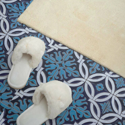 Rectangular wall panel Pattern of shapes with a floral motif