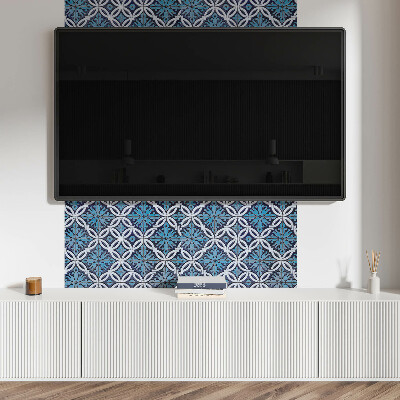 Rectangular wall panel Pattern of shapes with a floral motif