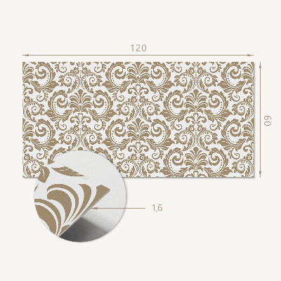 Rectangular bathroom wall panel Plant decorations with ornaments