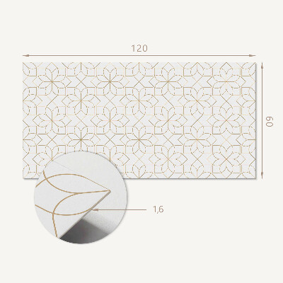 Rectangular wall panel Floral geometry in a modern style