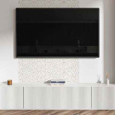 Rectangular wall panel Floral geometry in a modern style
