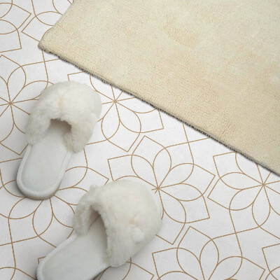 Rectangular wall panel Floral geometry in a modern style