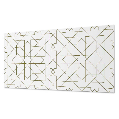 Rectangular wall panel Abstract geometric lines motif