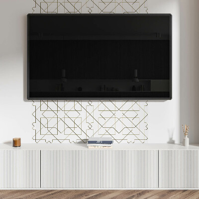 Rectangular wall panel Abstract geometric lines motif