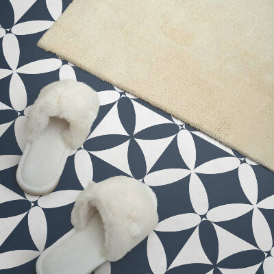 Rectangular bathroom wall panel Floral motif in geometric shapes