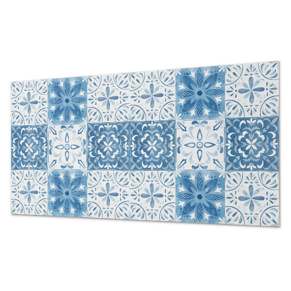 Rectangular bathroom wall panel Floral tiles in a harmonious arrangement