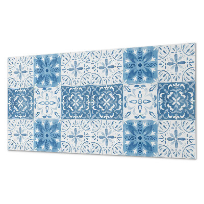 Rectangular bathroom wall panel Floral tiles in a harmonious arrangement