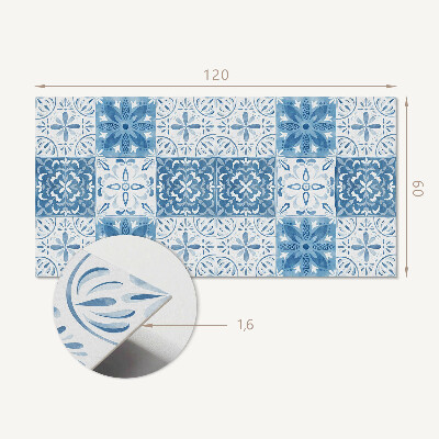 Rectangular bathroom wall panel Floral tiles in a harmonious arrangement