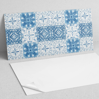 Rectangular bathroom wall panel Floral tiles in a harmonious arrangement