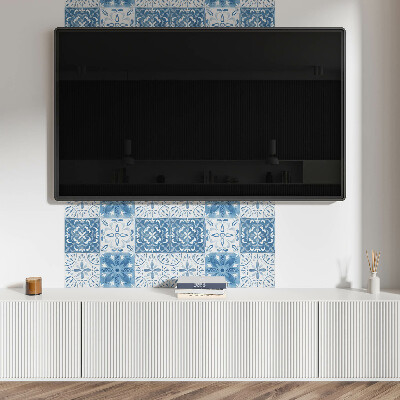 Rectangular bathroom wall panel Floral tiles in a harmonious arrangement