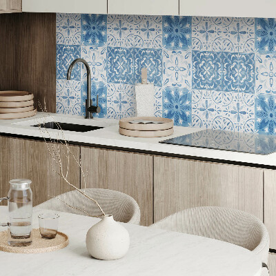Rectangular bathroom wall panel Floral tiles in a harmonious arrangement