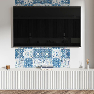 Rectangular bathroom wall panel Floral tiles in a harmonious arrangement