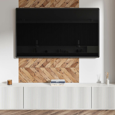 Rectangular bathroom wall panel Diagonal arrangement of boards in a graphic motif