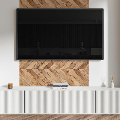 Rectangular bathroom wall panel Diagonal arrangement of boards in a graphic motif