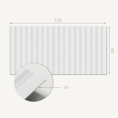 Rectangular decorative wall panel Vertical stripes pattern