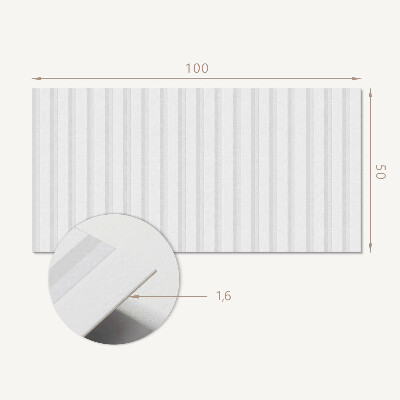 Rectangular decorative wall panel Vertical stripes pattern