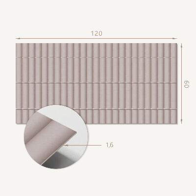 Rectangular bathroom wall panel Parallel stripes pattern