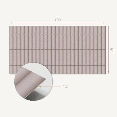 Rectangular bathroom wall panel Parallel stripes pattern