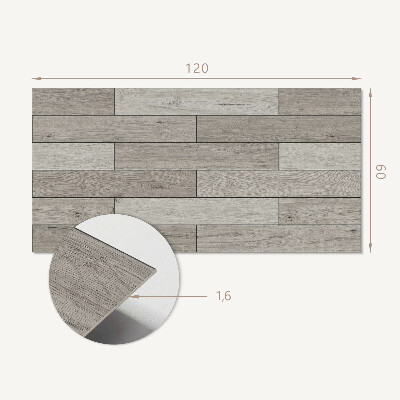 Rectangular decorative wall panel Natural wood shades