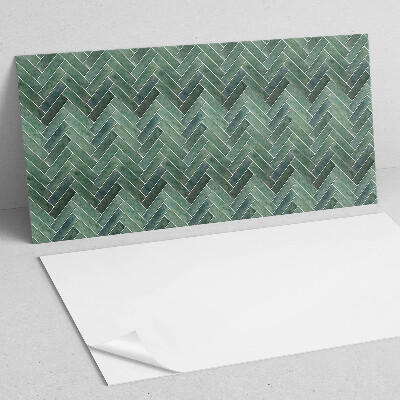 Rectangular decorative wall panel Three-dimensional herringbone pattern