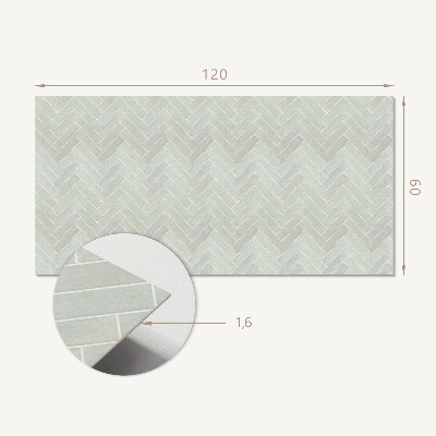 Rectangular wall panel Herringbone Motif