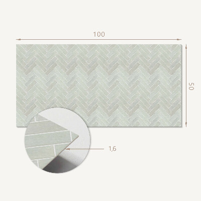 Rectangular wall panel Herringbone Motif