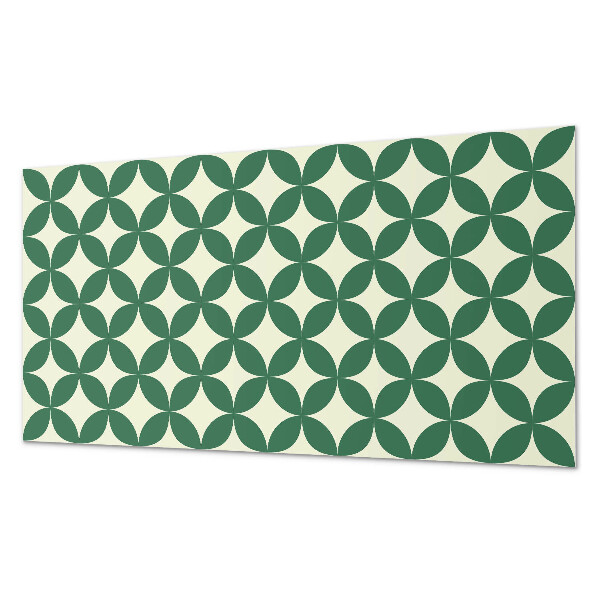 Rectangular wall panel Leafy pattern in a grid