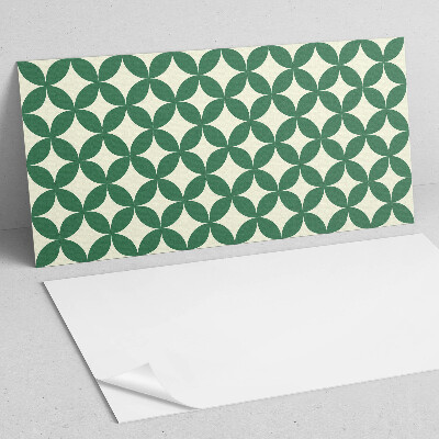 Rectangular wall panel Leafy pattern in a grid