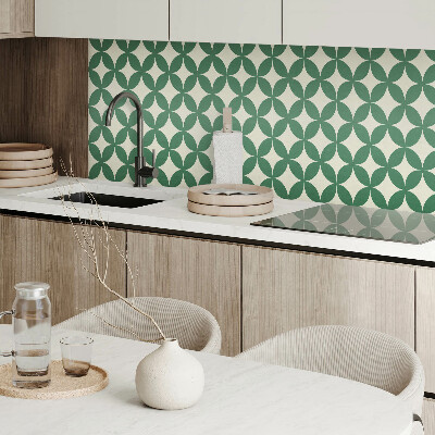 Rectangular wall panel Leafy pattern in a grid