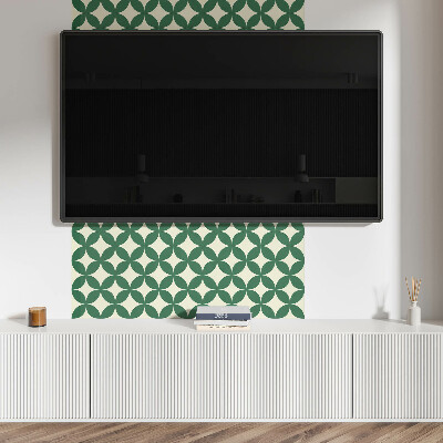 Rectangular wall panel Leafy pattern in a grid