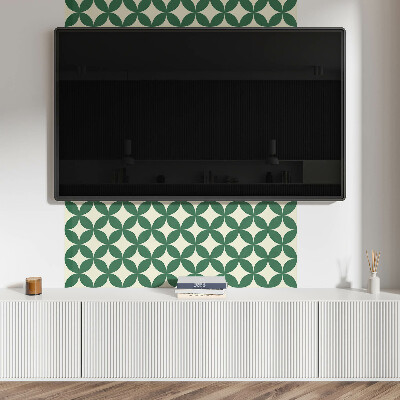 Rectangular wall panel Leafy pattern in a grid