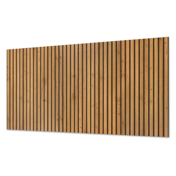 Rectangular bathroom wall panel Natural vertical planks in a wood tone