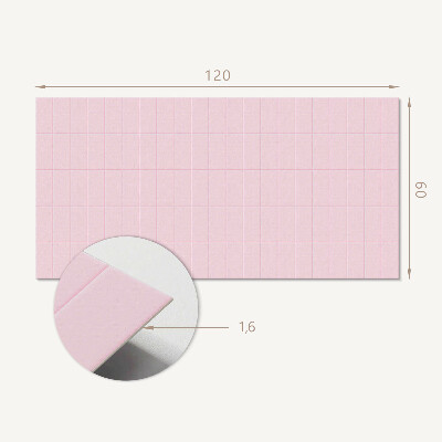 Rectangular wall panel Smooth tiles in a grid