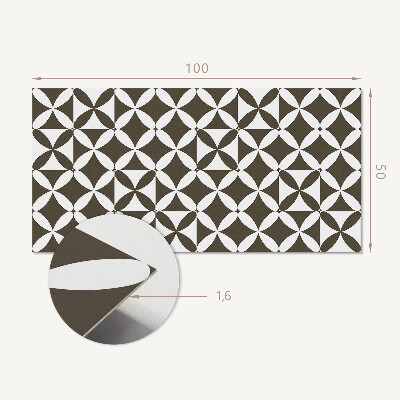 Rectangular wall panel Geometric motif in an abstract style
