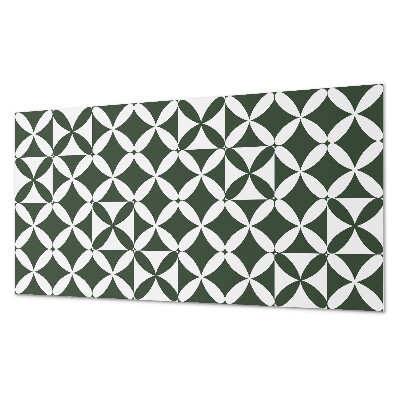 Rectangular bathroom wall panel Geometric checkerboard pattern
