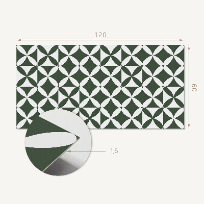 Rectangular bathroom wall panel Geometric checkerboard pattern